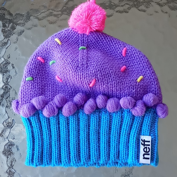Neff Accessories - NEFF Purple Teal Confetti Cupcake Beanie Hat